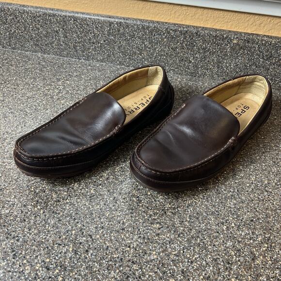 Sperry Top-Sider Mens Size 9 M Brown Leather Loafer Comfort Casual Slip On Shoes - Picture 3 of 10